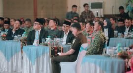 Gubernur Lampung bersama Kapolda Lampung dan jajaran Forkopimda mengikuti acara Syukuran Hari Bhayangkara ke-80 di Gedung Serba Guna (GSG) Lampung