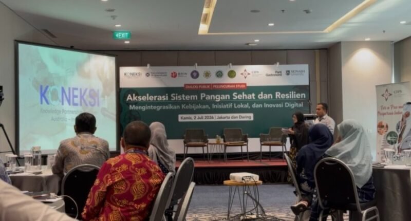 launching aplikasi MyINDAH Diet di Jakarta, Kamis (2/7)