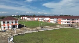Kompleks bangunan Sekolah Rakyat Terintegrasi II di Kota Medan, Sumatera Utara, yang ditinjau oleh Menko Infrastruktur dan Pembangunan Kewilayahan