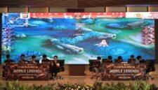 Pertandingan Turnamen Mobile Legends Kapolda Banten Cup 2026 berlangsung di Aula Gawe Kuta Baluwarti, Polda Banten, Sabtu (4/7/2026)