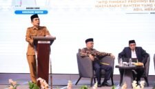 Kepala Biro Kesejahteraan Rakyat (Kesra) Sekretariat Daerah (Setda) Provinsi Banten Tubagus Rubal Faisal memberikan sambutan di acara 
 MTQ XXIII Tingkat Provinsi Banten