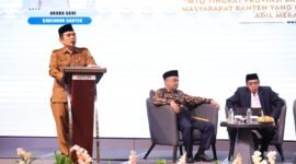 Kepala Biro Kesejahteraan Rakyat (Kesra) Sekretariat Daerah (Setda) Provinsi Banten Tubagus Rubal Faisal memberikan sambutan di acara 
 MTQ XXIII Tingkat Provinsi Banten