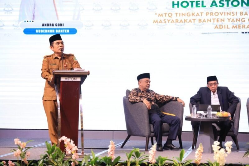 Kepala Biro Kesejahteraan Rakyat (Kesra) Sekretariat Daerah (Setda) Provinsi Banten Tubagus Rubal Faisal memberikan sambutan di acara 
 MTQ XXIII Tingkat Provinsi Banten