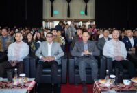 AHY dan Menteri Ekraf Teuku Riefky Harsya saat menghadiri pembukaan pameran bahan bangunan, arsitektur, serta interior terbesar di tanah air, IndoBuildTech Expo 2026 di ICE BSD City