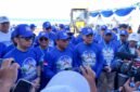 Asri Ossy Dermawan didampingi jajaran kader memberikan keterangan pers di sela-sela pelaksanaan pekan kedua gerakan tersebut di kawasan pantai