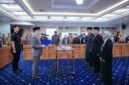 Sekretaris Daerah Provinsi (Sekdaprov) Lampung, Marindo Kurniawan, mewakili Gubernur Lampung melantik dan mengambil sumpah jabatan tiga pejabat di lingkungan Pemerintah Provinsi Lampung pada Senin (20/7/2026).