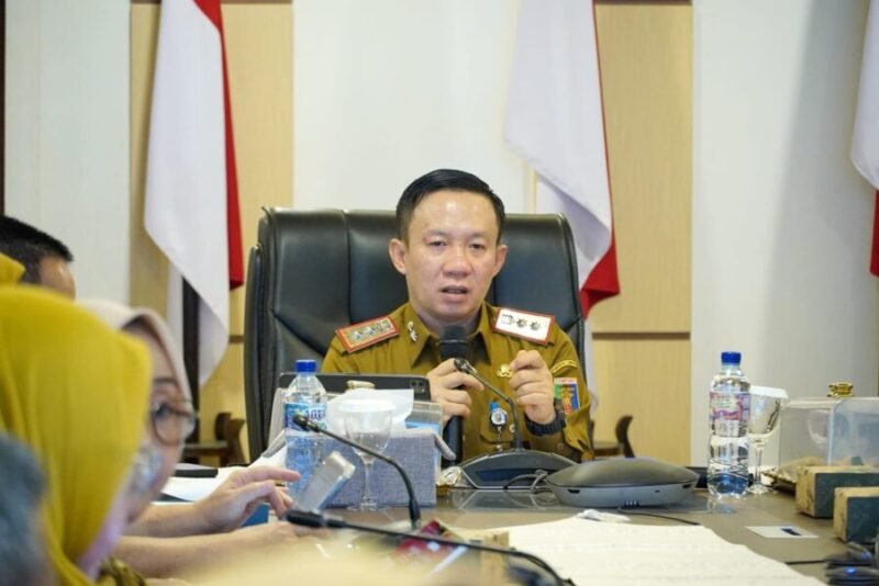 Sekretaris Daerah Provinsi Lampung Marindo Kurniawan menyampaikan keynote speech mengenai kepemimpinan digital dan implementasi Sistem Pemerintahan Berbasis Elektronik (SPBE)