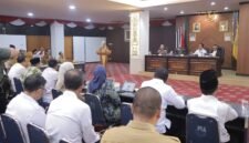 Wakil Gubernur Lampung Jihan Nurlela menyampaikan arahan saat membuka Rapat Koordinasi Komite Daerah Ekonomi dan Keuangan Syariah (KDEKS) Tahun 2026.