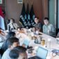 Menteri Ekonomi Kreatif/Kepala Bekraf memimpin audiensi bersama jajaran PT Indobox Cinematic Buana di Kantor Kementerian Ekraf, Jakarta
