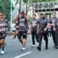 Menteri Ekonomi Kreatif/Kepala Badan Ekonomi Kreatif (Ekraf), Teuku Riefky Harsya, menghadiri peluncuran Garuda Finishers  di Gelora Bung Karno (GBK), Jakarta, Minggu (26/7/2026)