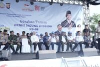 Wakapolda Banten Brigjen Pol. Iwan Saktiadi menghadiri Panen Raya Padi PS-08 dan Gerakan Tanam Jagung Hibrida PS-08 di Desa Sukarame, Kecamatan Carita, Kabupaten Pandeglang
