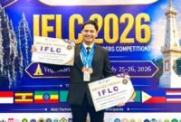 Foto mahasiswa Manajemen UMY, M. Riko Yudianto yang meraih penghargaan dalam International Future Leader Competition 2026
