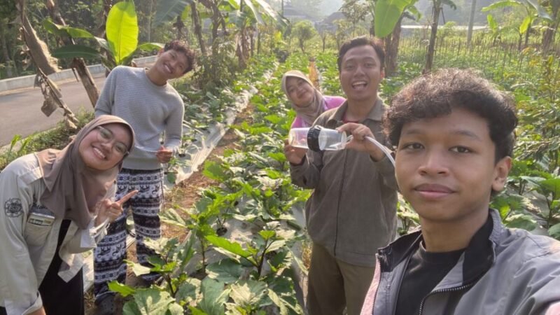 PENELITIAN-Hasan Rabbani (depan) dari Fakultas Matematika dan Ilmu Pengetahuan Alam sebagai Ketua bersama Tim SPECTRA, saat melakukan Penelitian. (Foto Ist).