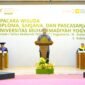 Foto Kepala LLDIKTI Wilayah V, menyampaikan sambutan dalam prosesi wisuda UMY Periode I TA 2026/2027