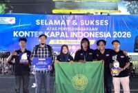 tim ERC yang berhasil meraih juara 2 dalam Kontes Kapal Indonesia (KKI) 2026 di Bengkalis, Riau