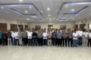 Kapolda Banten foto bersama peserta Uji Kompetensi Wartawan (UKW) PWI Banten Angkatan ke-28 di Aula Serba Guna Polda Banten, Serang

