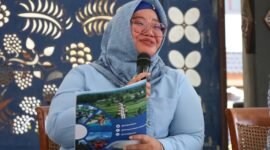 Narasumber memaparkan rangkaian program Sleman Creative Weeks 2026, yang mengangkat empat gagasan utama: Shared Space, Shared Gesture, Shared Story, dan Shared Screen.