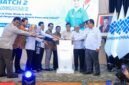 Sejumlah pejabat Kemnaker bersama perwakilan kementerian dan lembaga menekan tombol tanda dimulainya Program Pemagangan Nasional (MagangHub) Batch 2 Angkatan II.