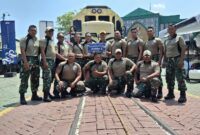 Korem 072 Pamungkas raih juara kedua dalam Lomba Tarik Lokomotif HUT ke-81 KAI.