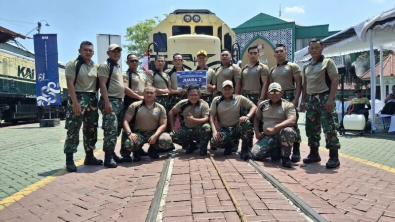 Korem 072 Pamungkas raih juara kedua dalam Lomba Tarik Lokomotif HUT ke-81 KAI.