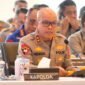 Kapolda Banten Irjen Pol Hengki memaparkan pelaksanaan penegakan hukum dan program Polda Banten di hadapan Komisi III DPR RI.