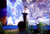 Achmad Dimyati Natakusumah memberikan sambutan pada malam penganugerahan Radar Banten Awards 2026