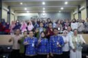 Wakil Gubernur Lampung Jihan Nurlela bersama jajaran pemerintah daerah, tenaga kesehatan, dan peserta Bakti Sosial Deteksi Dini Kanker Payudara dalam rangkaian PIT PERABOI ke-29 di RS Abdul Moeloek