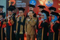 Marindo Kurniawan memberikan ucapan selamat kepada para wisudawan ITERA. Pemprov Lampung mendorong ITERA sebagai pusat inovasi yang mampu memberikan dampak nyata bagi pembangunan daerah.