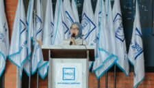 Jihan Nurlela memberikan sambutan dan arahan dalam acara konsolidasi DPP APINDO Lampung di Bandarlampung.
